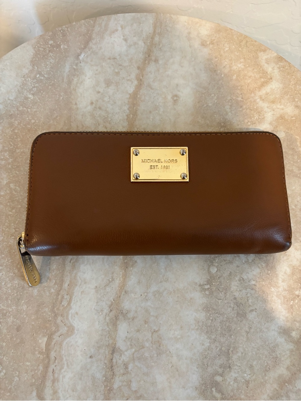 Michael Kors Jet Set Chestnut Zip-Around Wallet